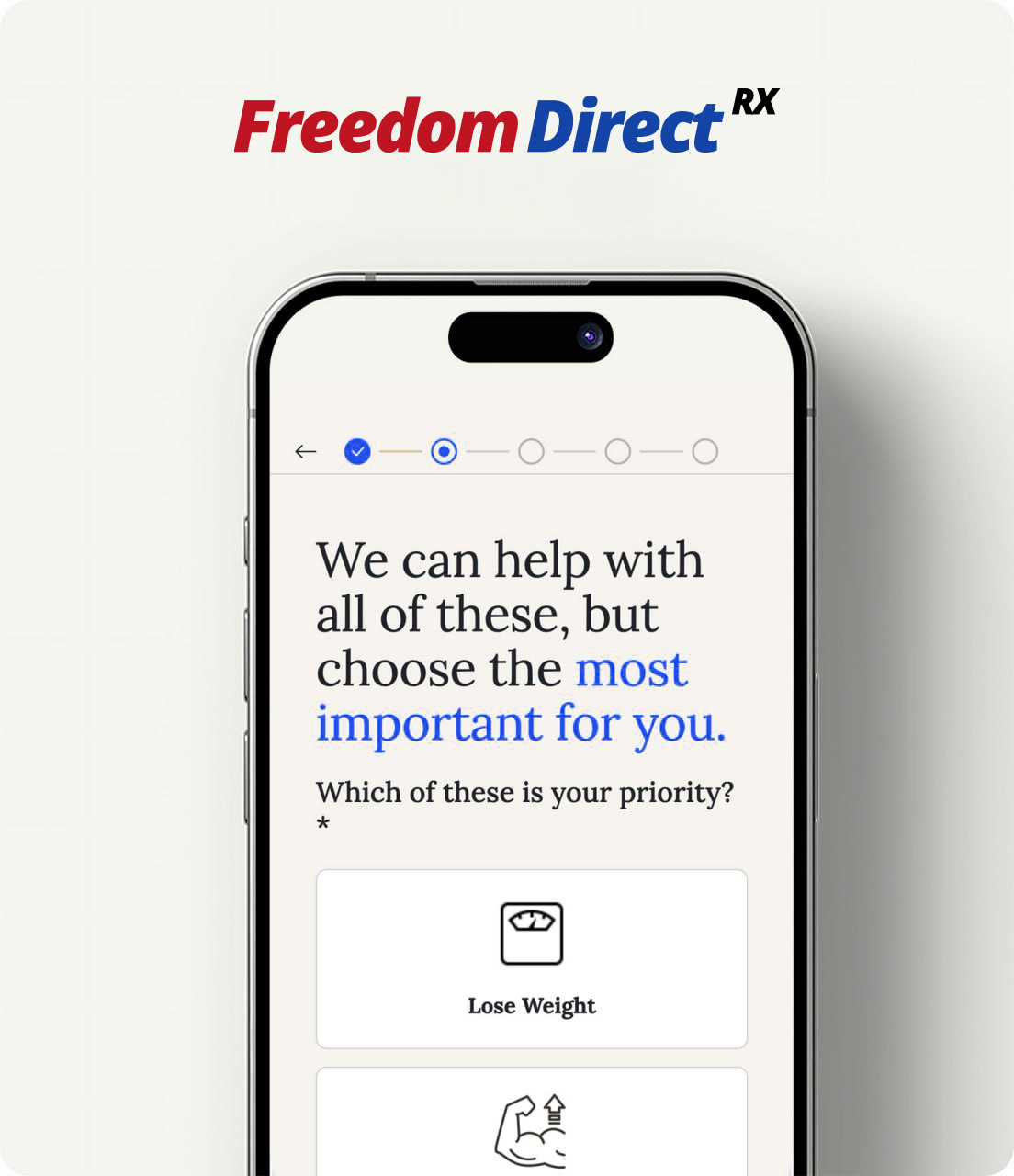 Phone with app screen